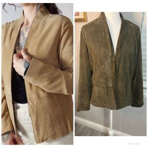 EILEEN FISHER Goat Suede Open Blazer
Jacket Green Large